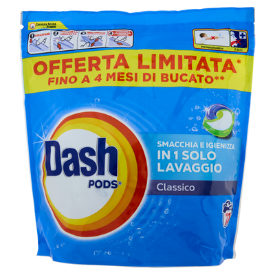 Dash Pods Classico Detersivo Lavatrice 70 Pezzi