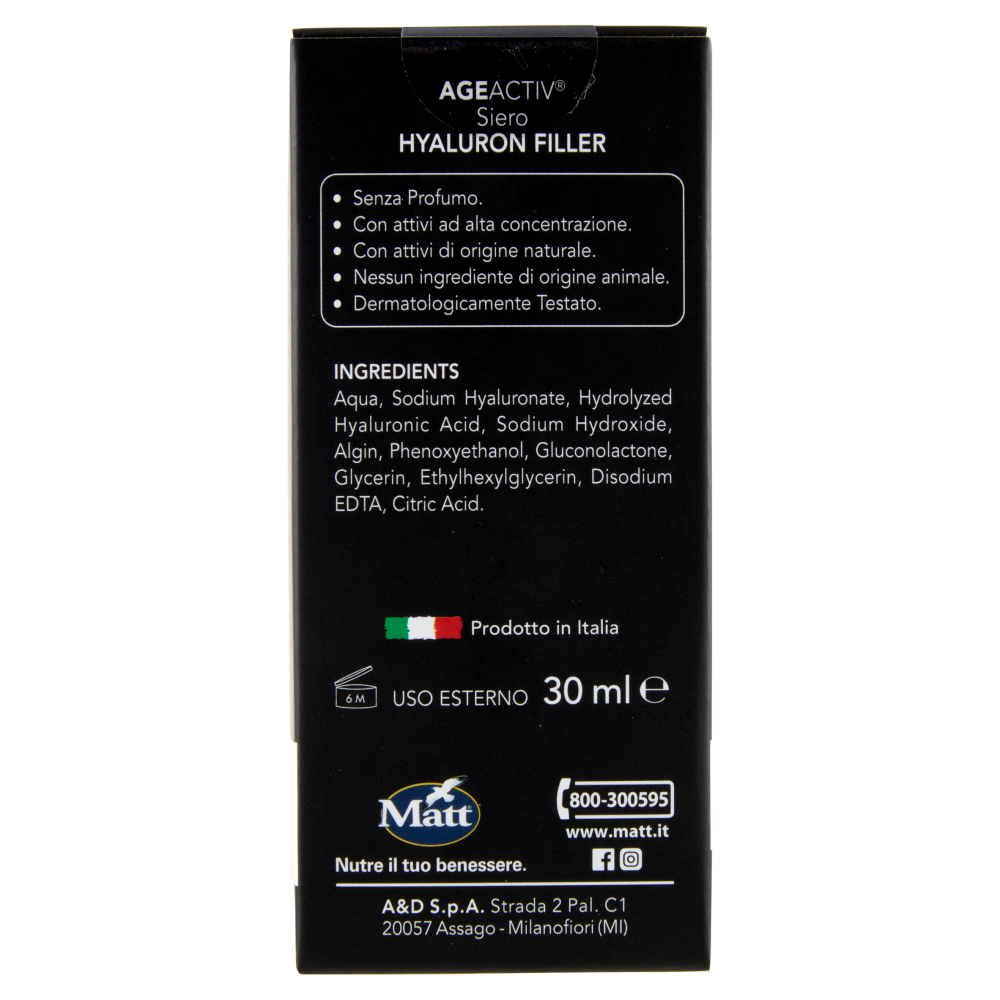 Matt Age Activ Hyaluron Filler Siero Acido Ialuronico Puro 3P 30 ml, , large
