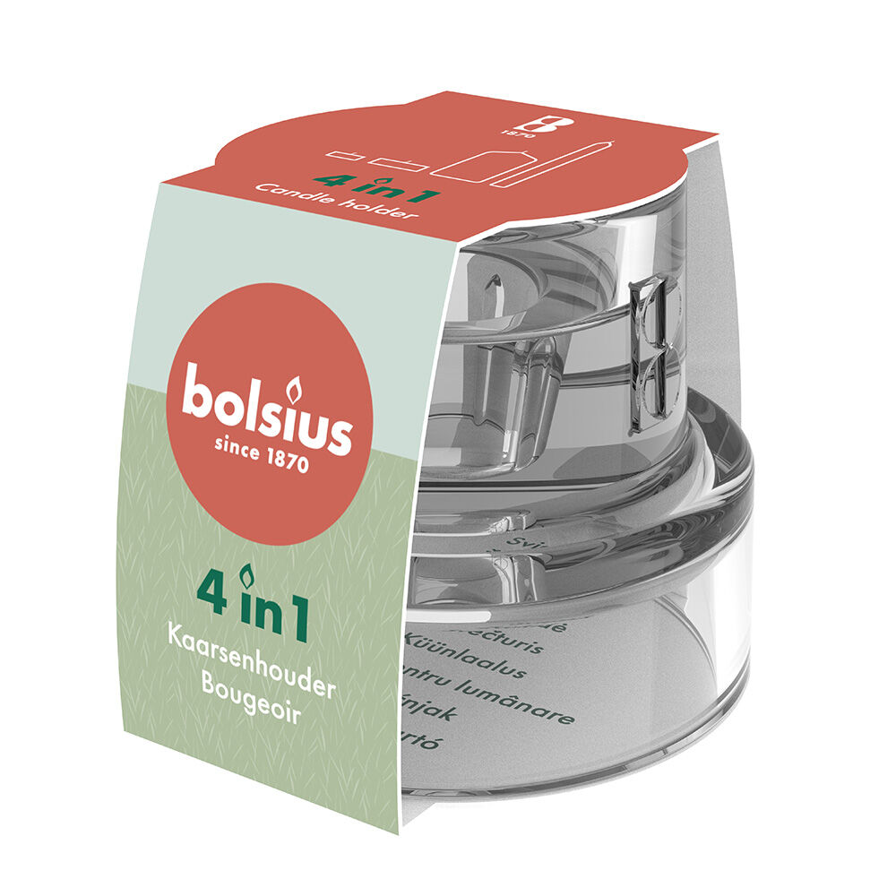 Bolsius Accessorio in vetro 4in1 trasparente	, , large