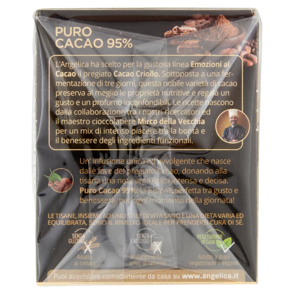 L'Angelica Le Tisane Emozioni al Cacao Puro Cacao 95% 15 Filtri, , large