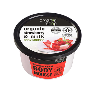 Organic Sho Body Mousse Yogurt alla Fragola 250 ml