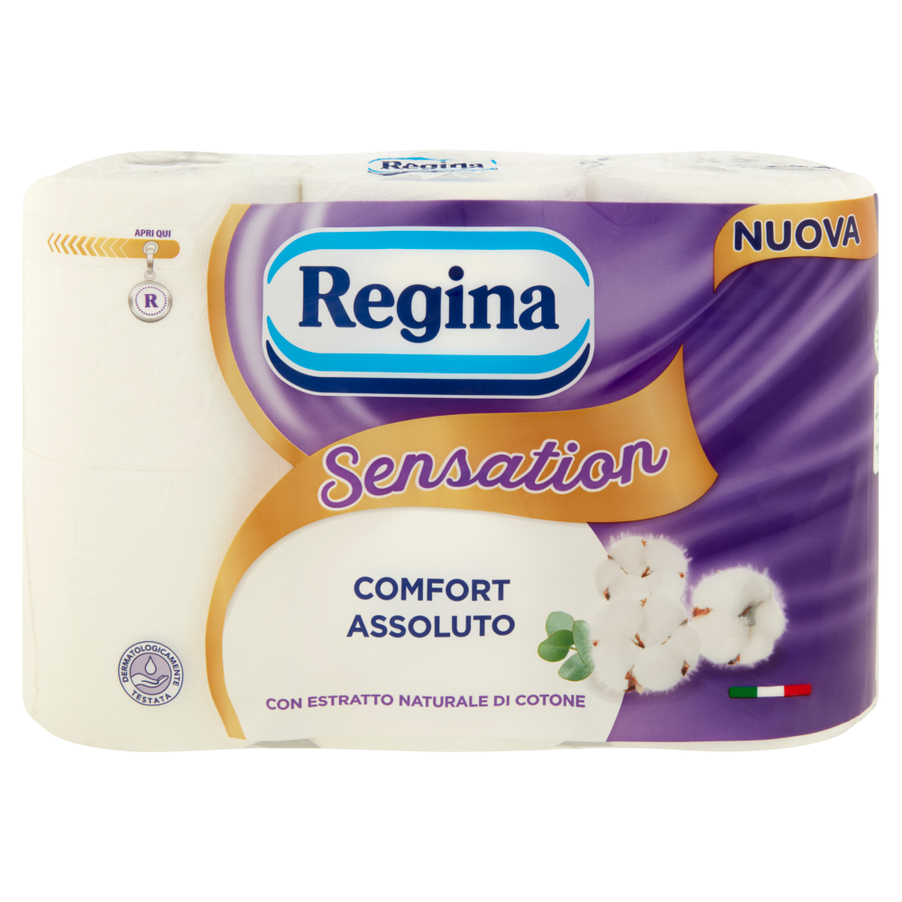 Regina Sensation Carta Igienica 6 Rotoli, , large