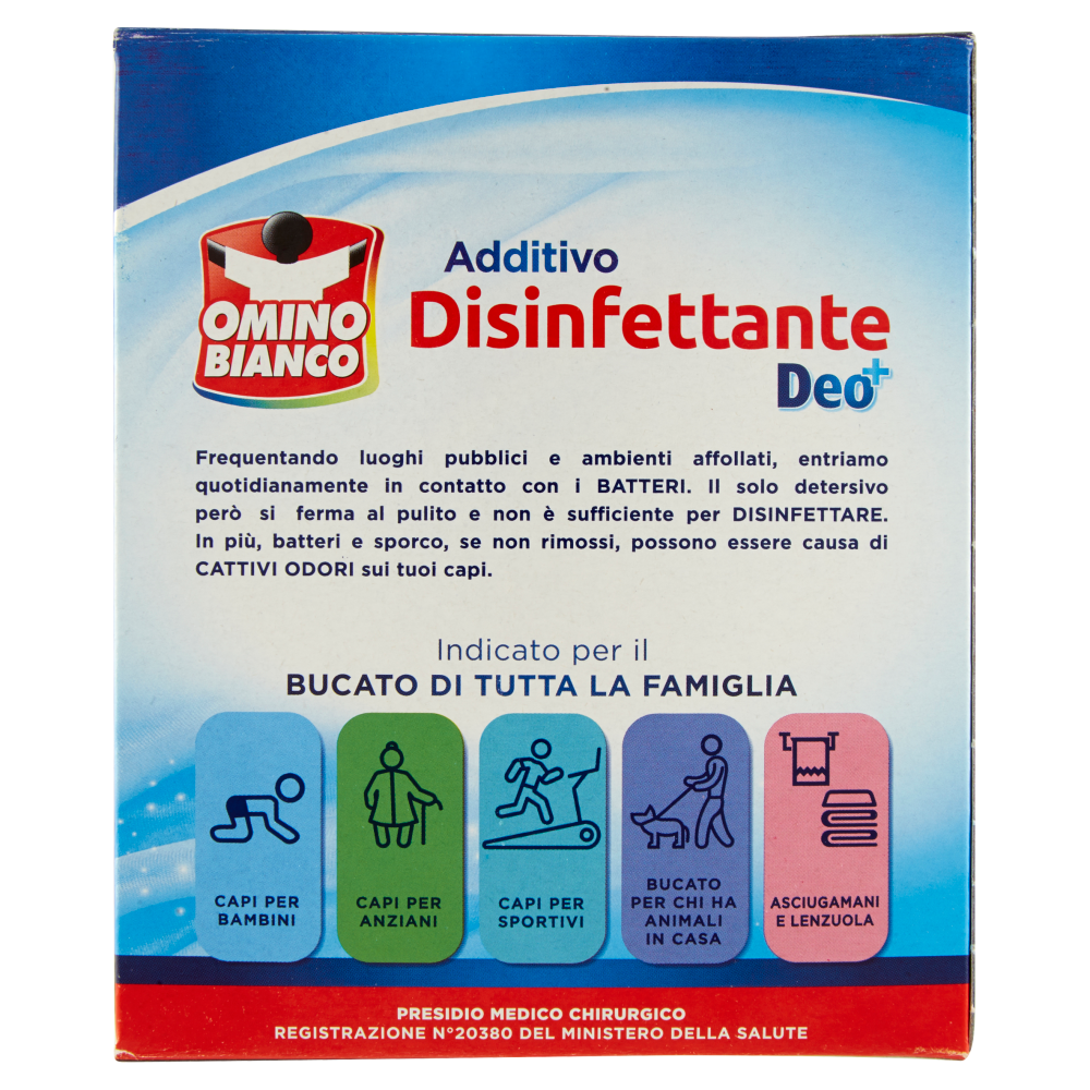 Omino Bianco Additivo Disinfettante Deo+ 450 g, , large