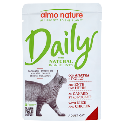 Almo Nature Daily Adult Cat Bocconcini con Anatra e Pollo 70 g