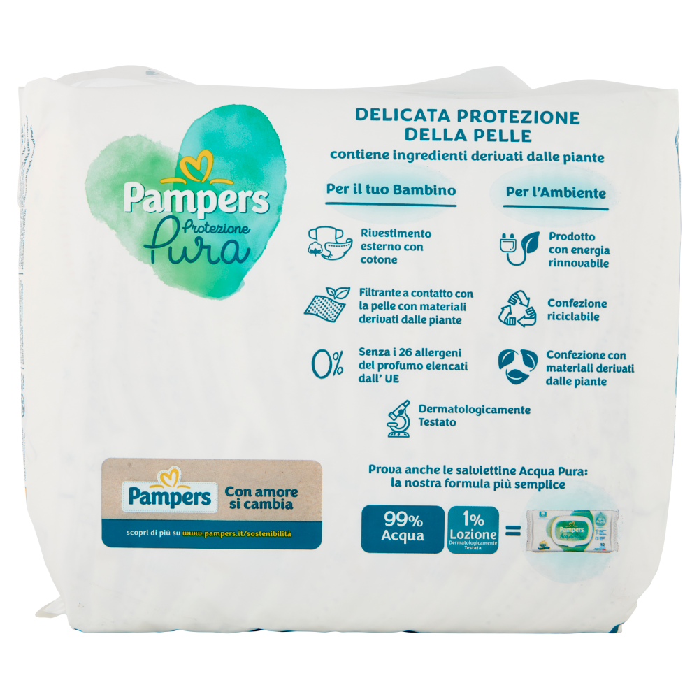 Pampers Protezione Pura Tg. 2 27 Pannolini, , large