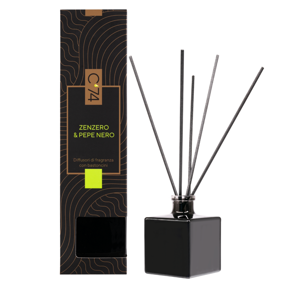 C'74 Diffusori di Fragranza con Bastoncini Zenzero & Pepe Nero 100 ml - -