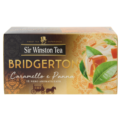 Sir Winston Tea Bridgerton Caramello e Panna T&egrave; Nero Aromatizzato 20 Filtri