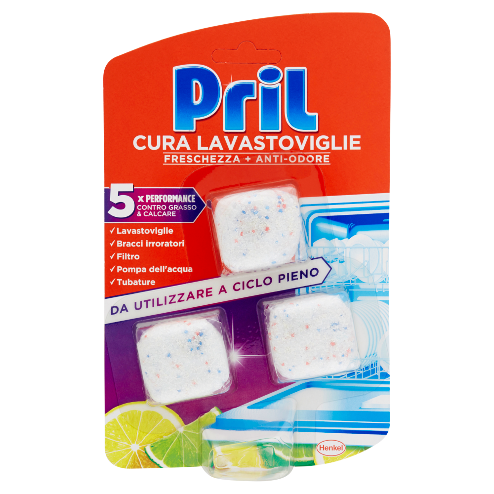 Pril Cura Lavastoviglie 3 Tabs, , large