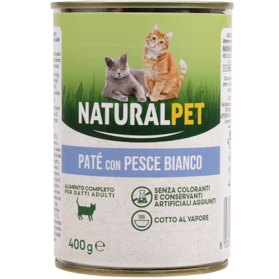 Naturalpet Adult Pat&eacute; Pesce Bianco 400 g