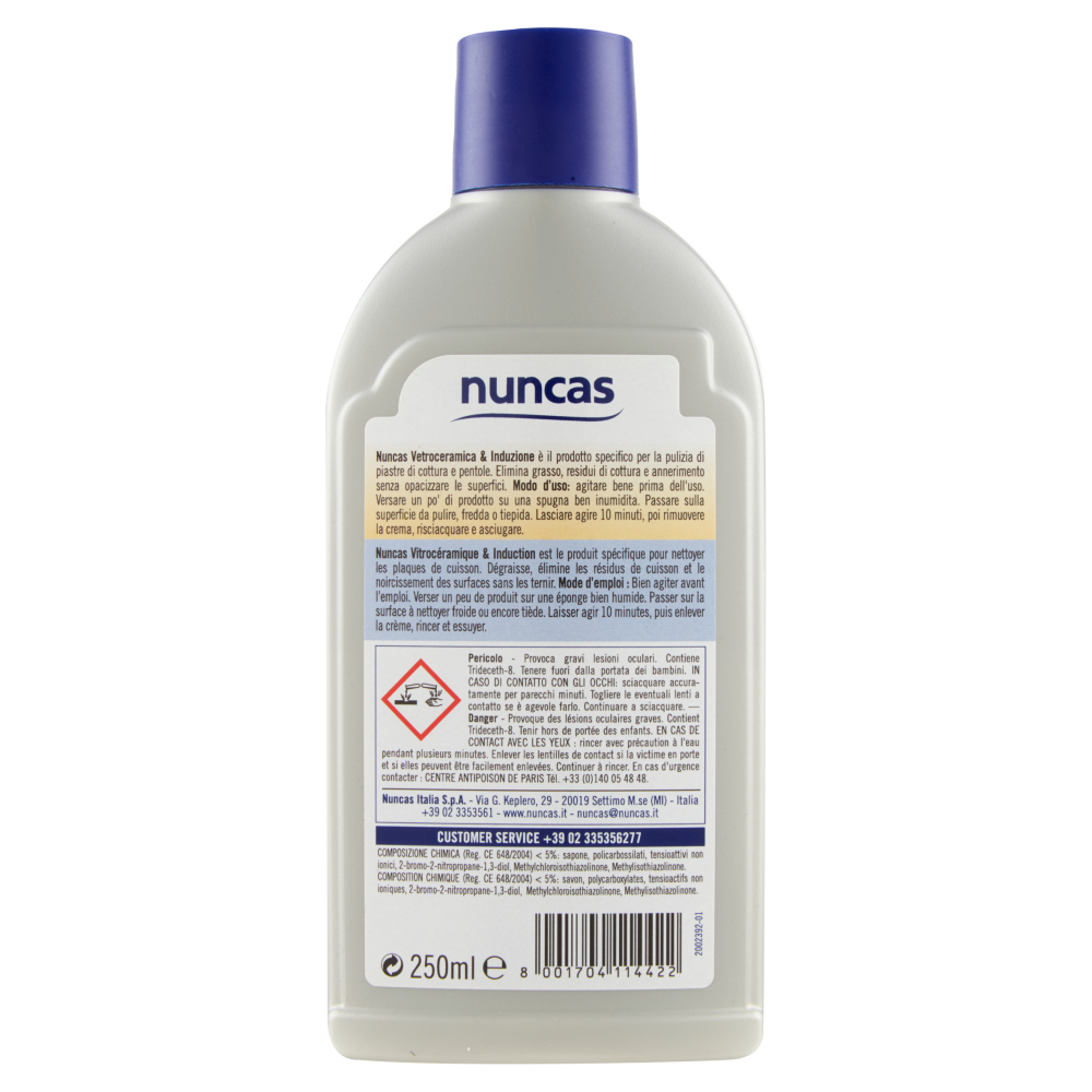 Nuncas Detergente Vetro Ceramica 250 ml, , large