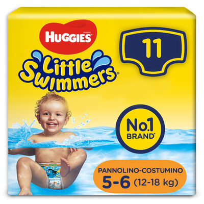 Huggies Little Swimmers Taglia 5-6 (12-18 kg) Confezione da 11 Pannolini Costumini