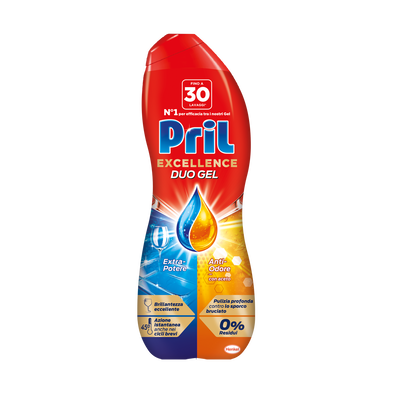 Pril Excellence Duo Gel Anti Odore 30 Lavaggi