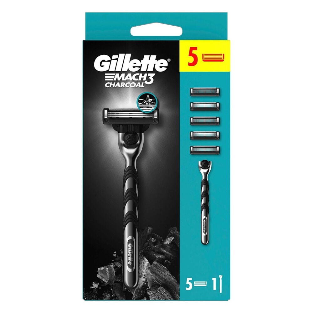 Gillette Mach3 Rasoio Manuale con Stand + 5 Ricariche - -