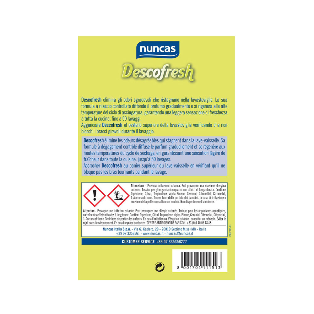 Nuncas Descofresh Deodorante Lavastoviglie, , large