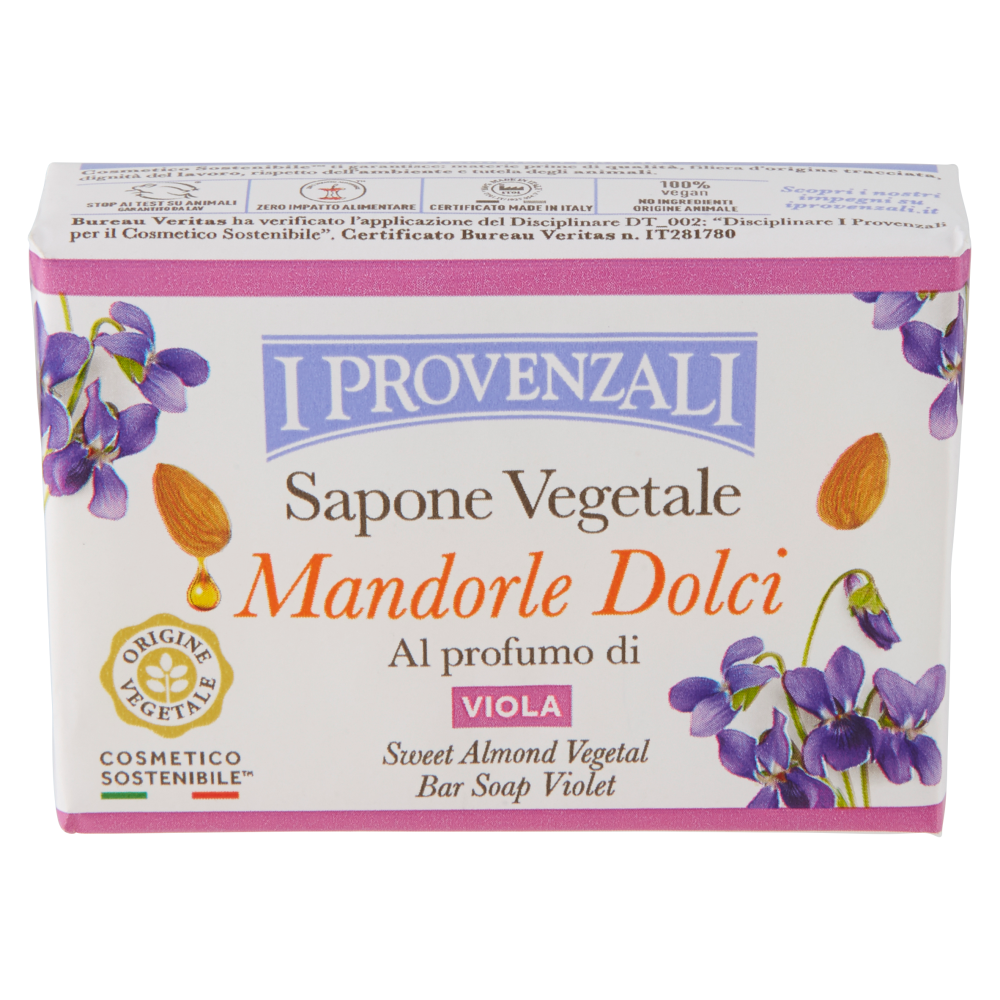 I Provenzali Sapone Vegetale Mandorle Dolci Profumazione Assortita 100g, , large