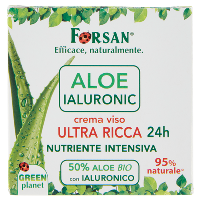 Forsan Aloe Ialuronic Crema Viso Ultra Ricca 24h Nutriente Intensiva 50 ml