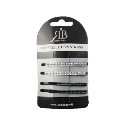 Royal Beauty Mollette Strass Piccole 4 Pz