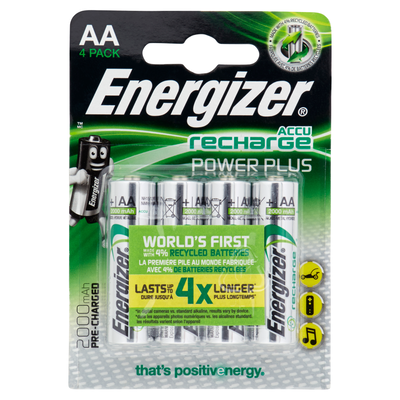 Energizer Power Plus AA 4 Batterie Stilo