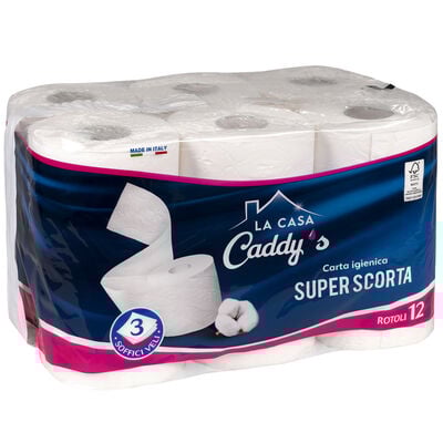 Caddy's Carta Igienica 12 Rotoli,  Caddy's Carta Igienica 12 Rotoli