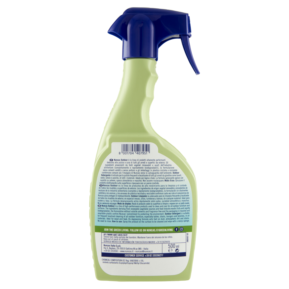 Nuncas Outdoor Arredi da Giardino Detergente 500 ml, , large