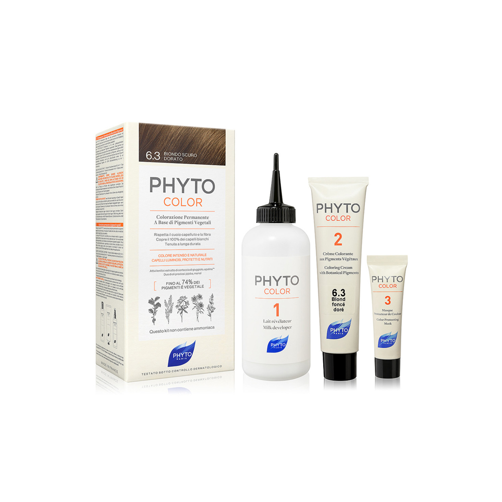 Phyto Phytocolor 6.3 Biondo Scuro Dorato Colorazione Permanente Per Capelli, , large