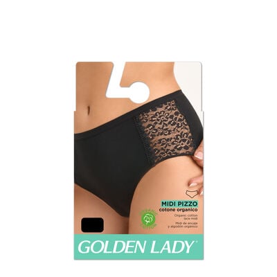 Golden Lady Slip Midi Pizzo Nero Taglia 4-L