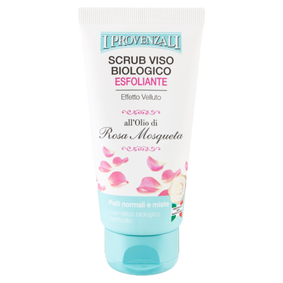 I Provenzali Scrub Viso Biologico Esfoliante all'Olio di Rosa Mosqueta 75 ml