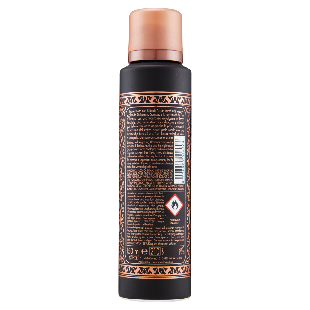 Tesori d'Oriente Hammam Deodorante Aromatico Spray 150 ml, , large