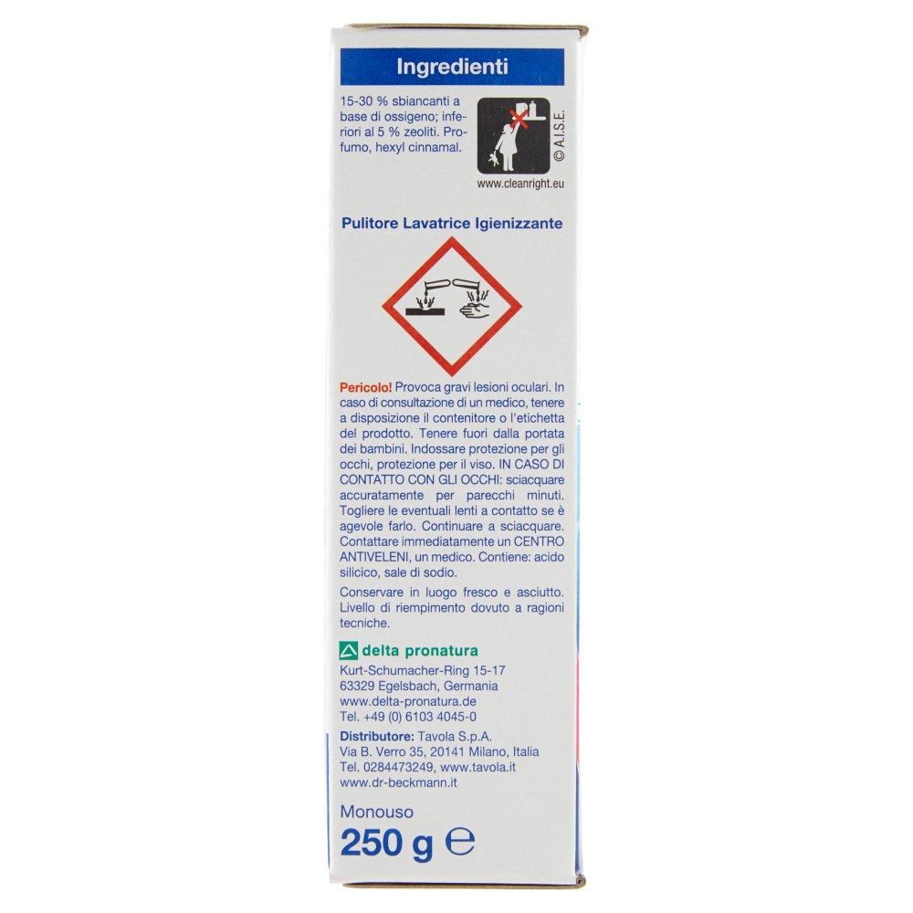 Dr. Beckmann Pulitore Lavatrice Igienizzante Monouso 250 ml, , large