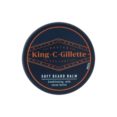 Gillette King C. Balsamo Delicato da Barba con Burro di Cacao, Olio di Argan, Burro di Karité 100 ml