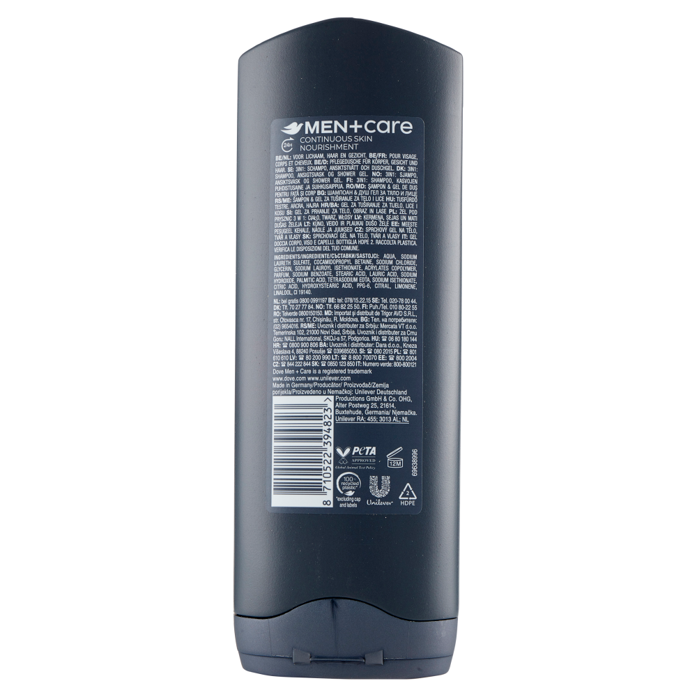 Dove Men+Care Sport Care Active + Fresh Body, Face & Hair Wash 250 ml, , large