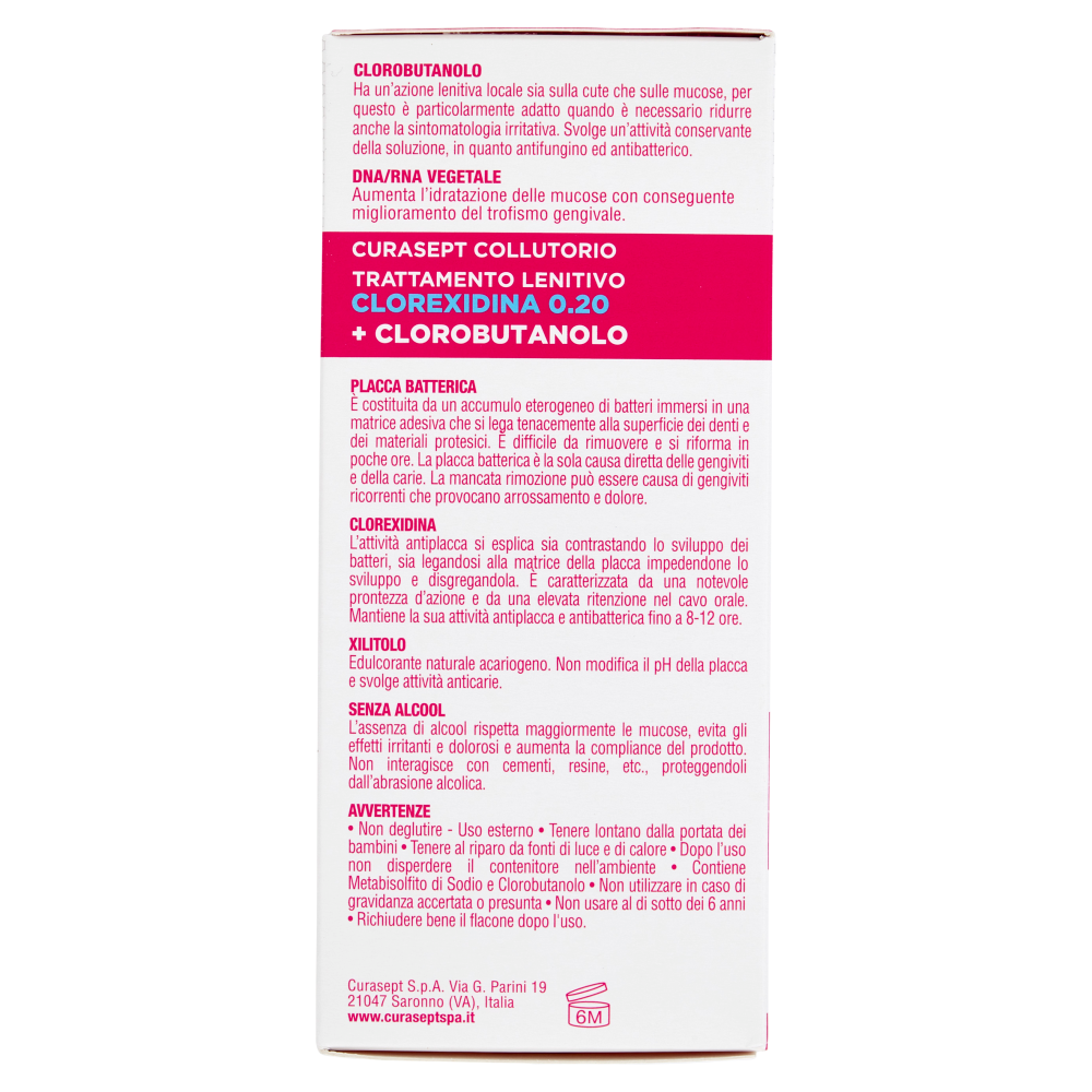 Curasept Collutorio Trattamento Lenitivo Clorexidina 0.20% + Clorobutanolo 200 ml, , large