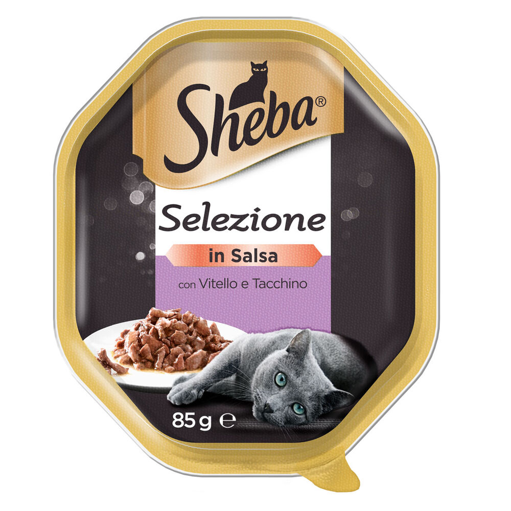 Sheba Selezione in Salsa con Vitello e Tacchino 85 g, , large