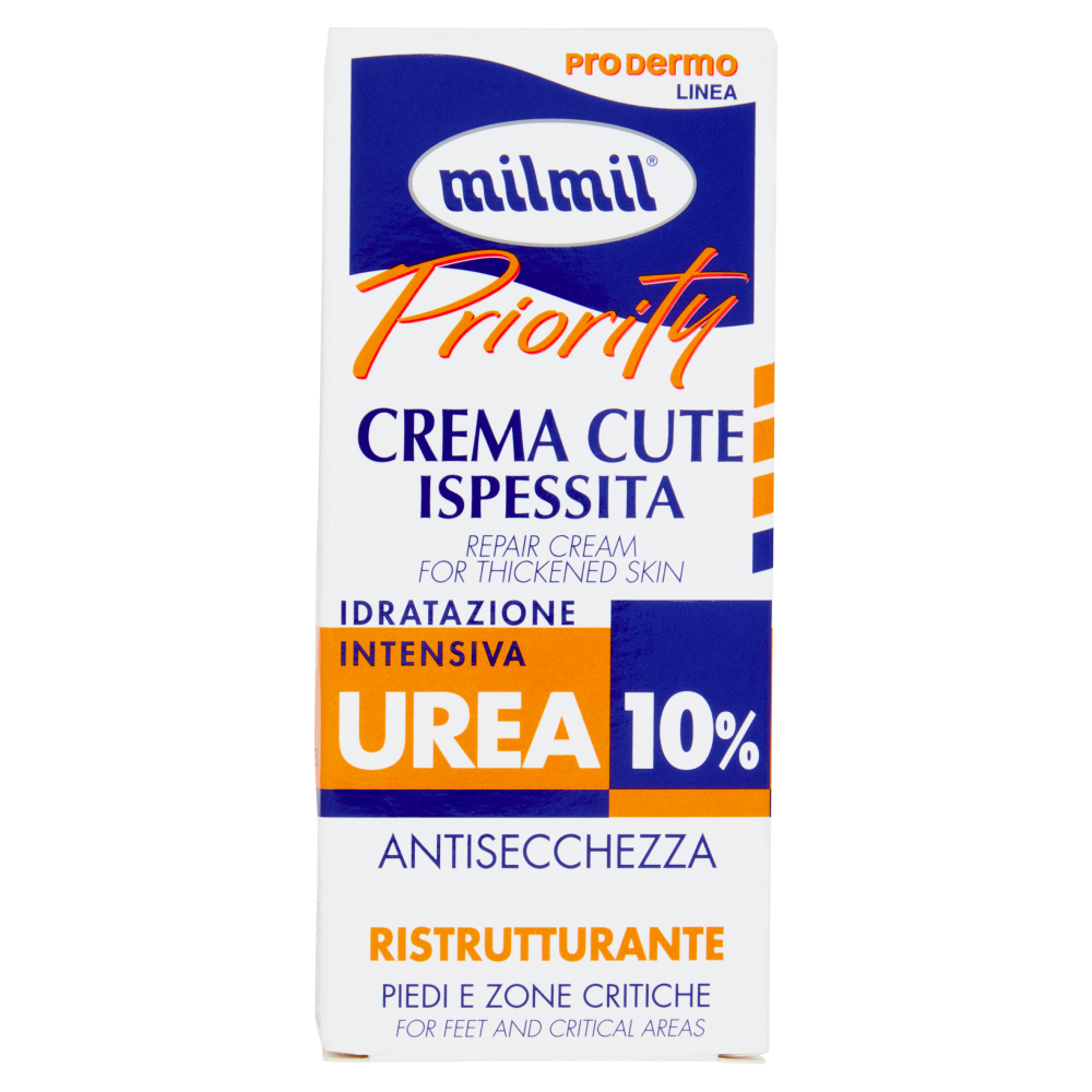 Milmil Linea Priority Crema Cute Ispessita Urea 10% Ristrutturante Piedi e Zone Critiche 75 ml, , large