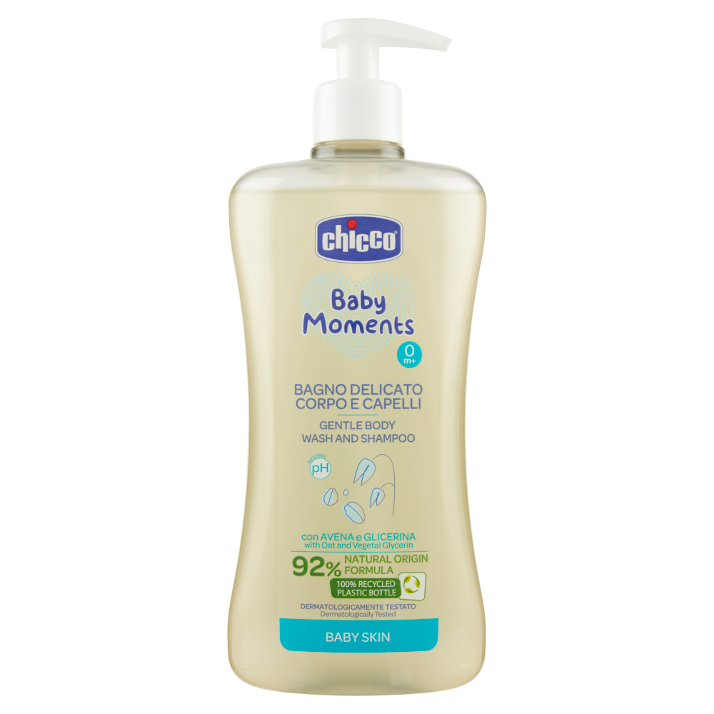 Chicco Baby Moments Bagno Delicato Corpo e Capelli Baby Skin 0m+ 500 ml - -