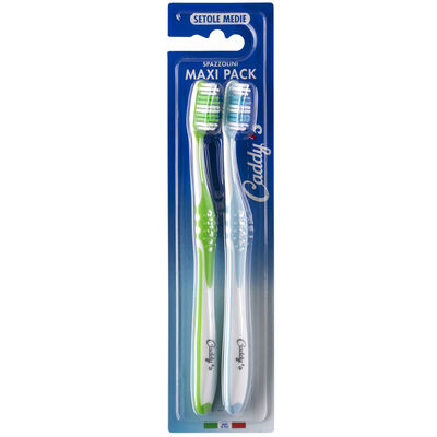 Caddy's Maxi Spazzolini Setole Medie 2 Pezzi