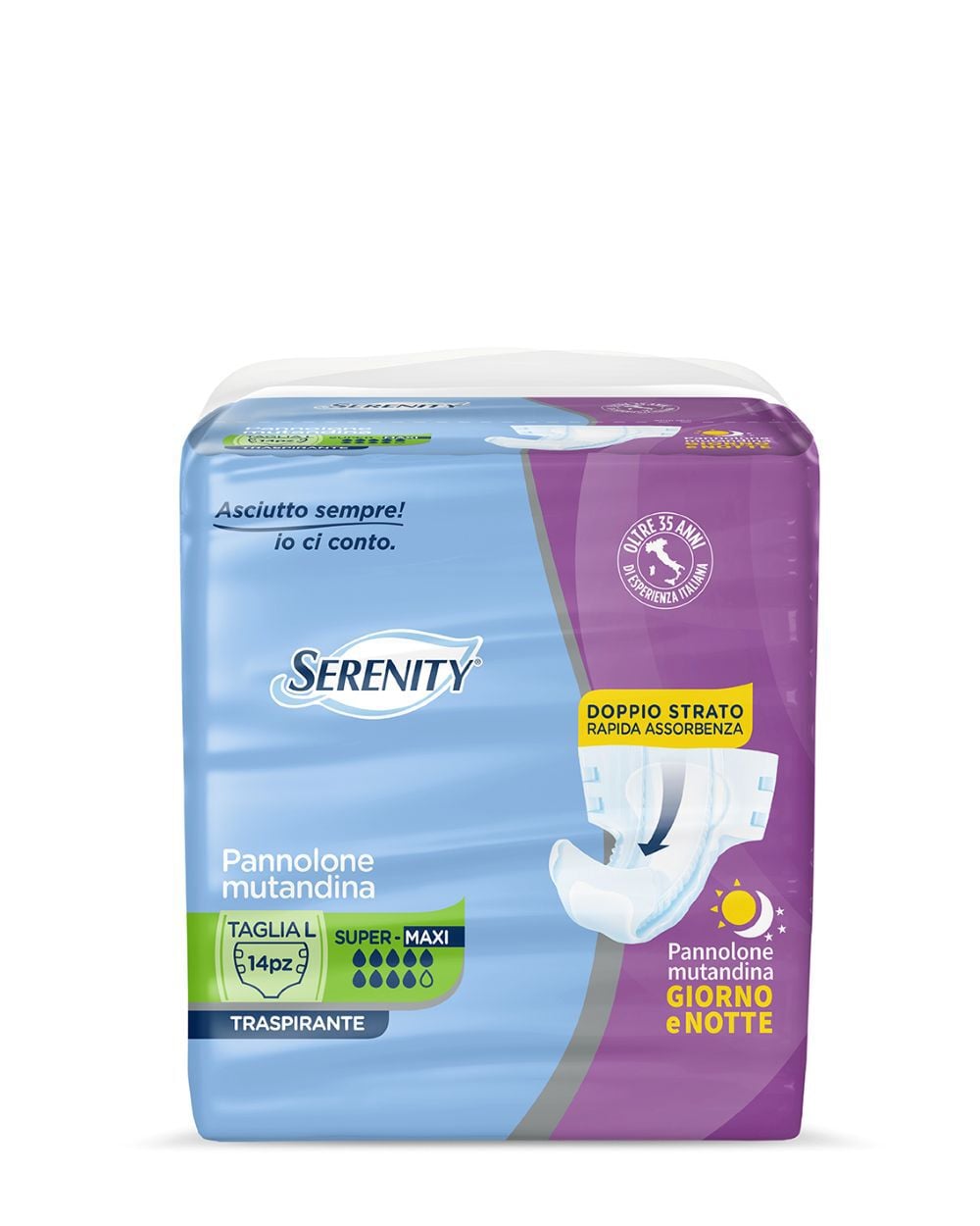Serenity Pannolone Mutandina Giorno Extra Taglia L 14 Pezzi - -