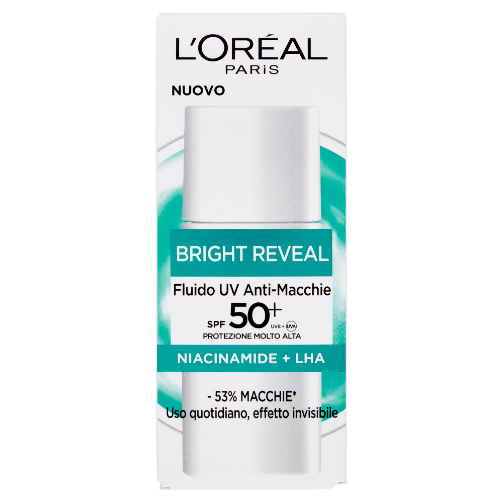 L'Or&eacute;al Paris Bright Reveal Fluido UV Anti-Macchie Spf 50+ 50 ml, , large