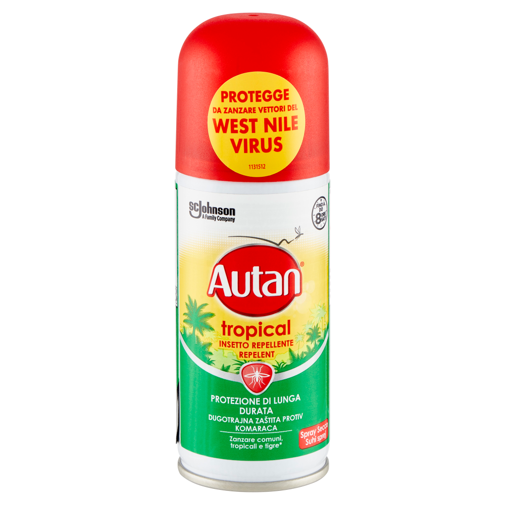 Autan Tropical Insetto Repellente Spray Secco 100 ml, , large