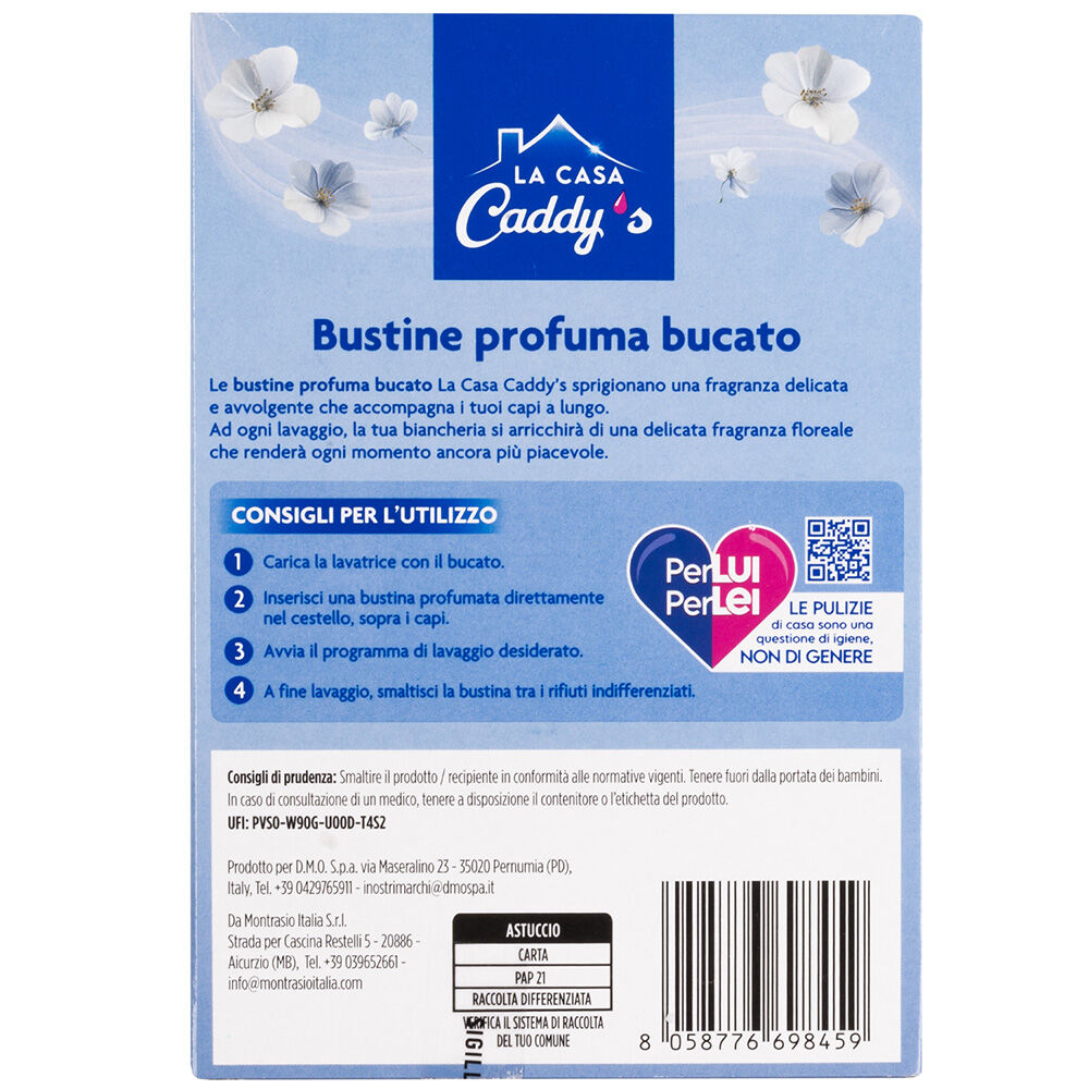 Caddy's Bustine Profuma Bucato Eterea Purezza 8 Pezzi, , large