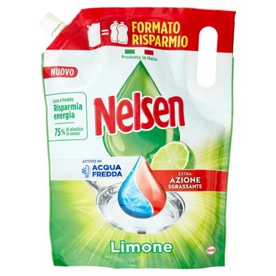 Nelsen Eco Ricarica Detersivo Piatti Limone 1650ml