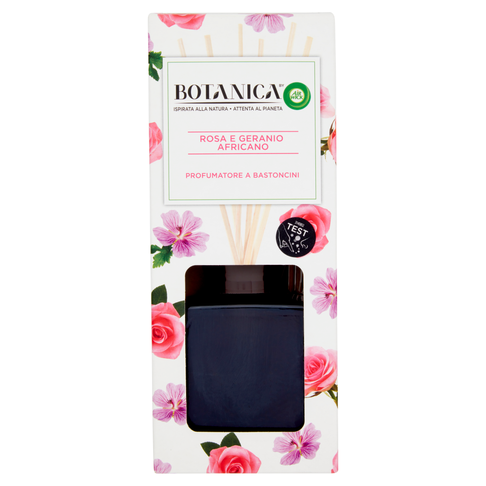 Air Wick Botanica Profumatore Bastoncini Rosa e Geranio 80 ml, , large