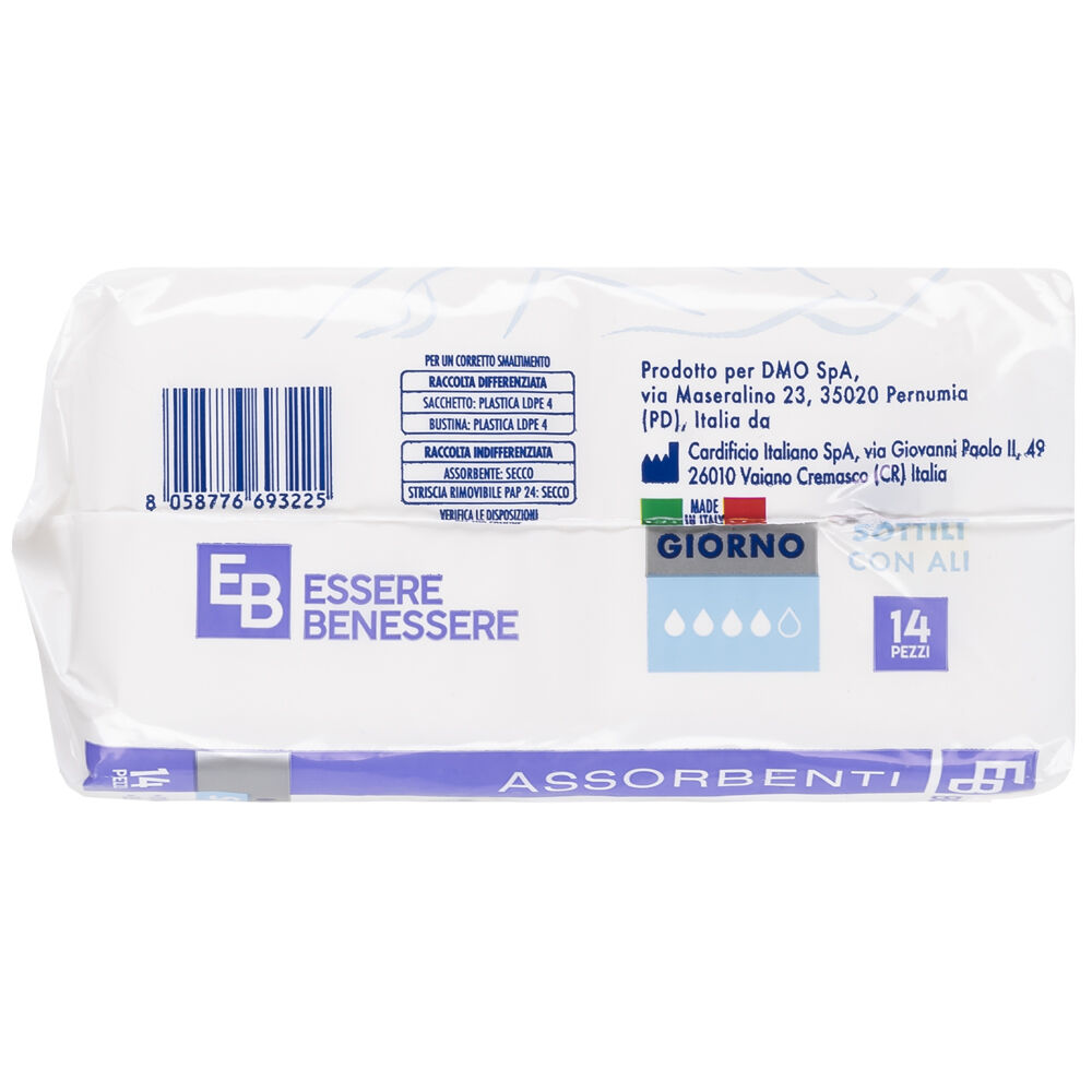 Essere Benessere Assorbenti Sottili Giorno 14 Pezzi, , large