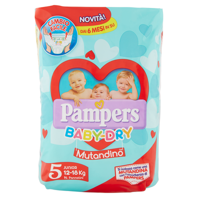 Pampers Baby Dry Mutandino Junior (12-18 Kg) 14 Pannolini
