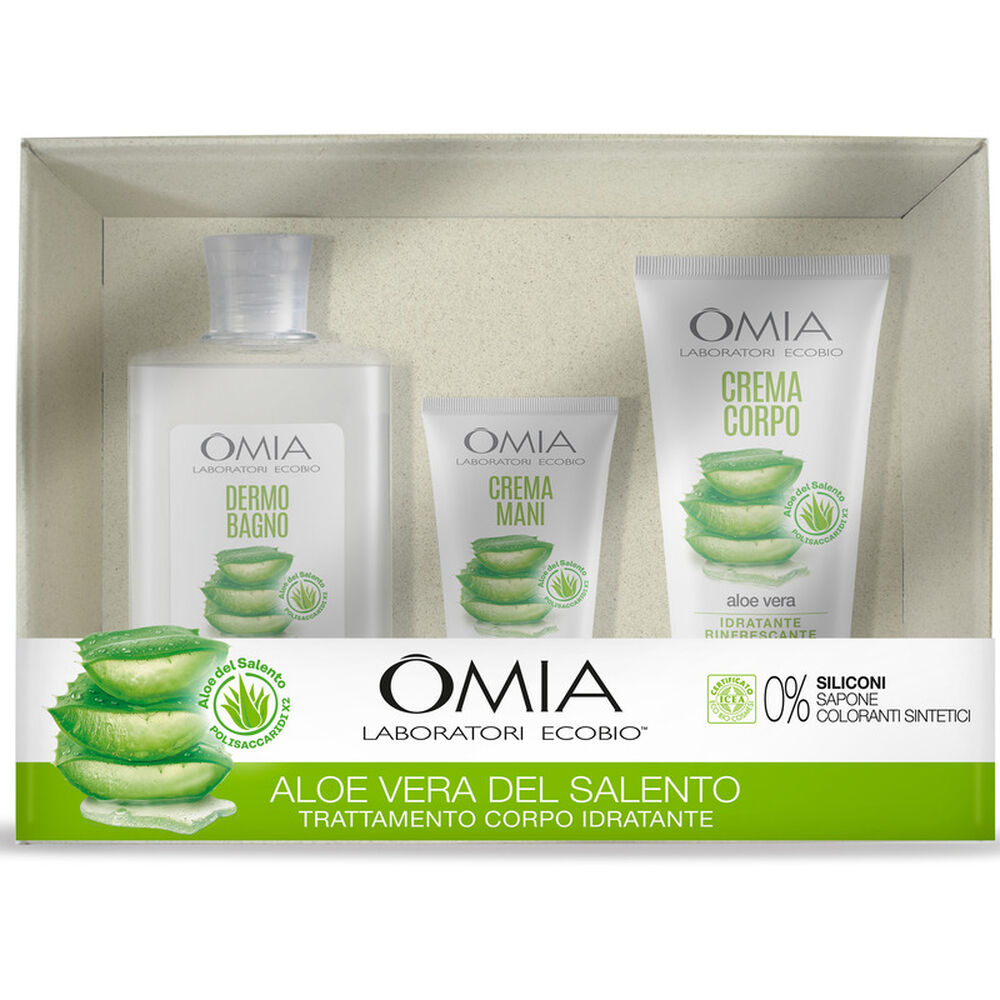 Omia Laboratoires Aloe Vera Dermo Bagno 400 ml + Crema Corpo 200 ml + Crema Mani 75 ml, , large