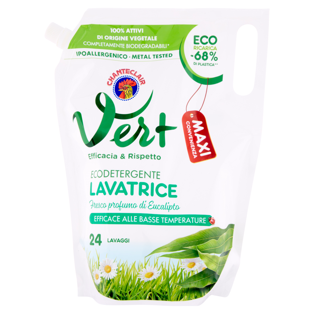 Chanteclair Vert Ecoricarica Lavatrice Fresco Profumo di Eucalipto 1224 ml, , large