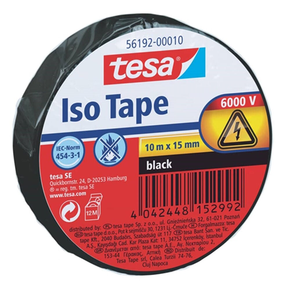 Tesa Nastro Isolante Nero 10x15 mm - - - Immagine 1