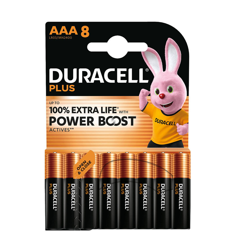 Duracell Plus Powerboost Batterie Alcaline AAA Ministilo 8 Pezzi - -