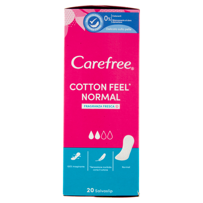 Carefree Cotton Feel Normal Fragranza Fresca 20 Salvaslip