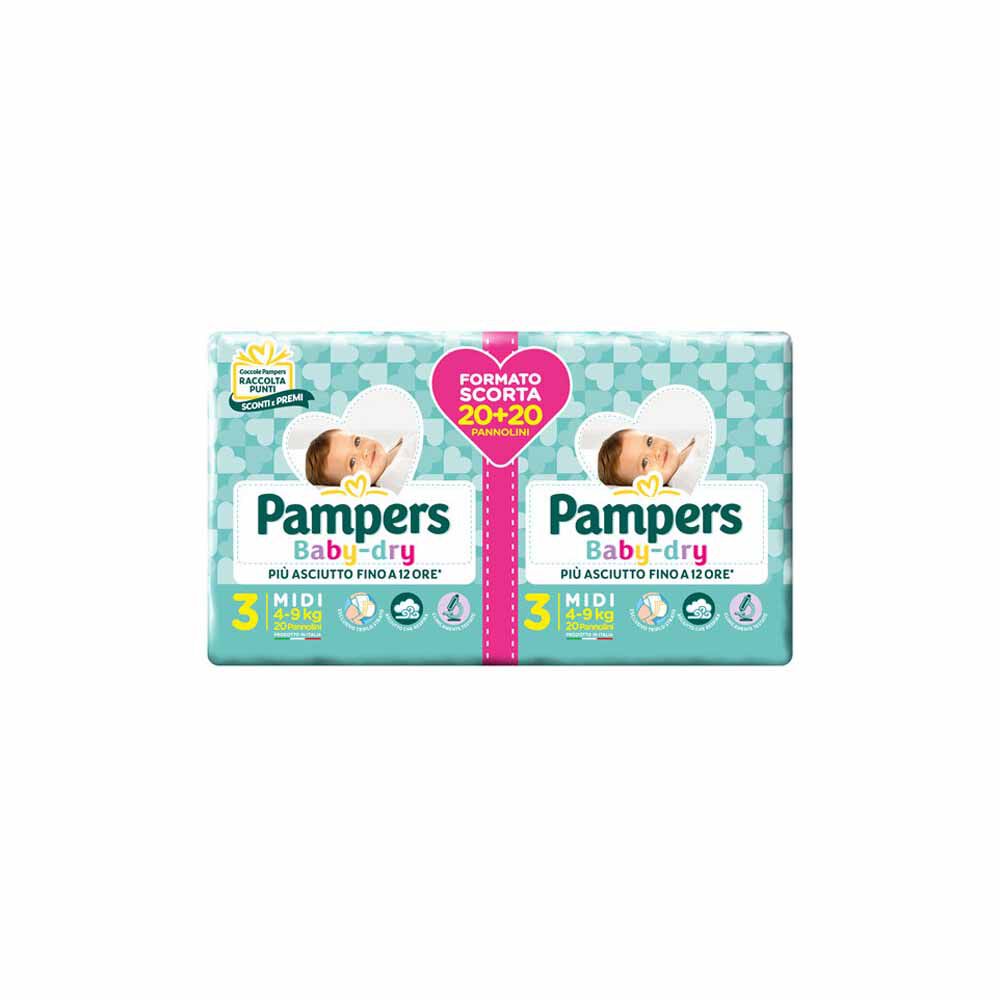 Pampers Baby Dry Duo Midi 40 Pannolini, , large